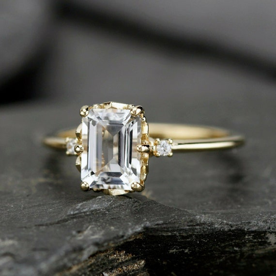 Beautiful 3.00 Ct Emerald Cut Solitaire Engagement Wedding - Etsy