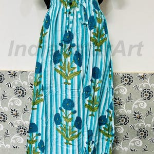 Boho Cotton Maxi Skirt: Striped Ethnic Print, Festive Wear