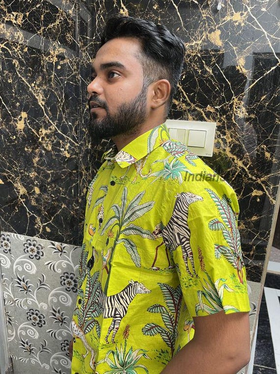 Lemon Yellow Forest Print Shirt Cotton Slim Fit Shirt for Men's Gifts Shirt's - Etsy Israel Lemon Yellow Forest Print Shirt Cotton Slim Fit Shirt for Men's Gifts Shirt's - Etsy Israel