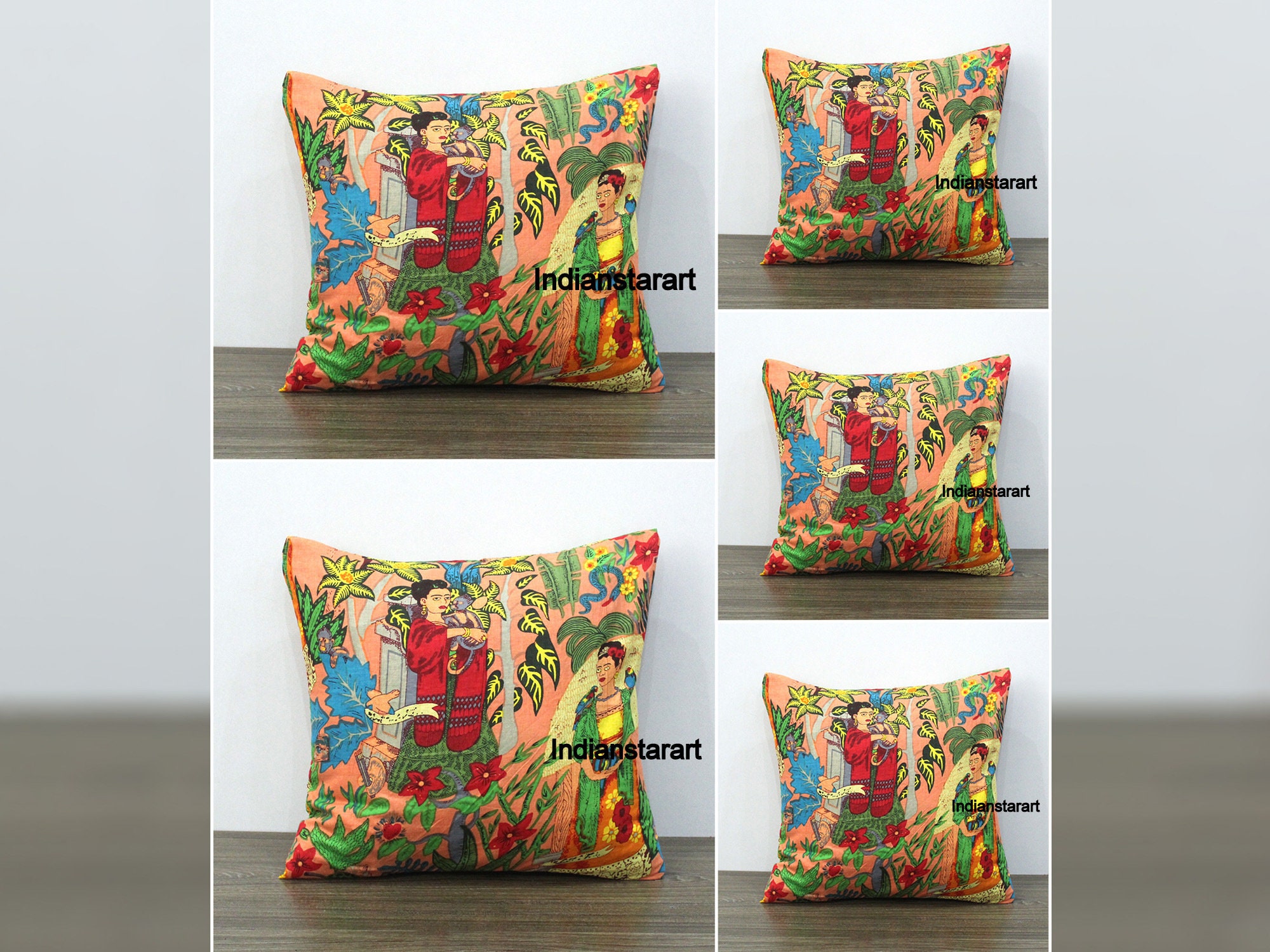 Hengjiang Vintage Car Print Cotton Linen Throw Pillowcase for Home Sofa Decor Cushion Covers 4 pieces 