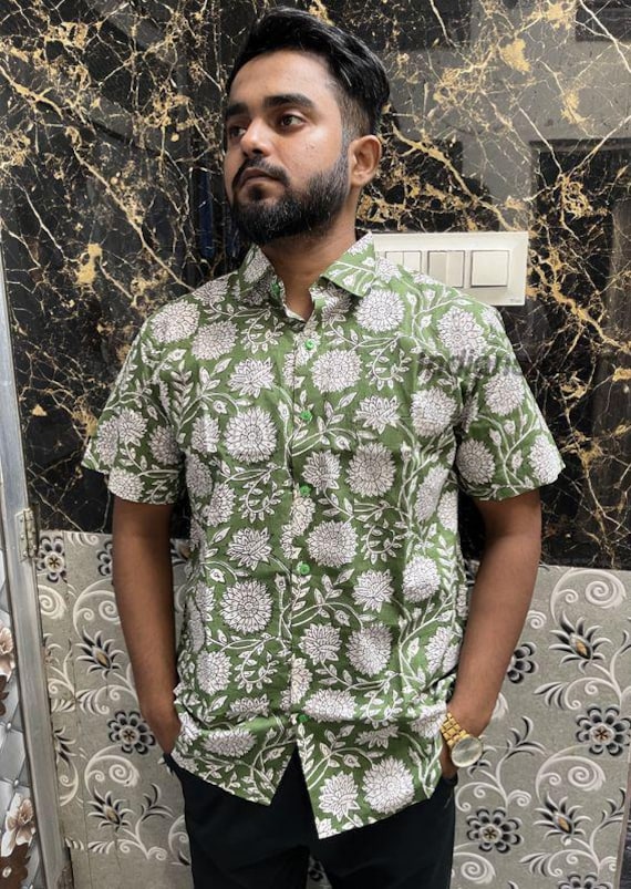 slim fit dress slacks Floral Embroidered Lace Shirt for Men by Perte D'ego | Crochet/Knitted Button Down Shirt | Perfect Resort/Vacation Wear Outfit