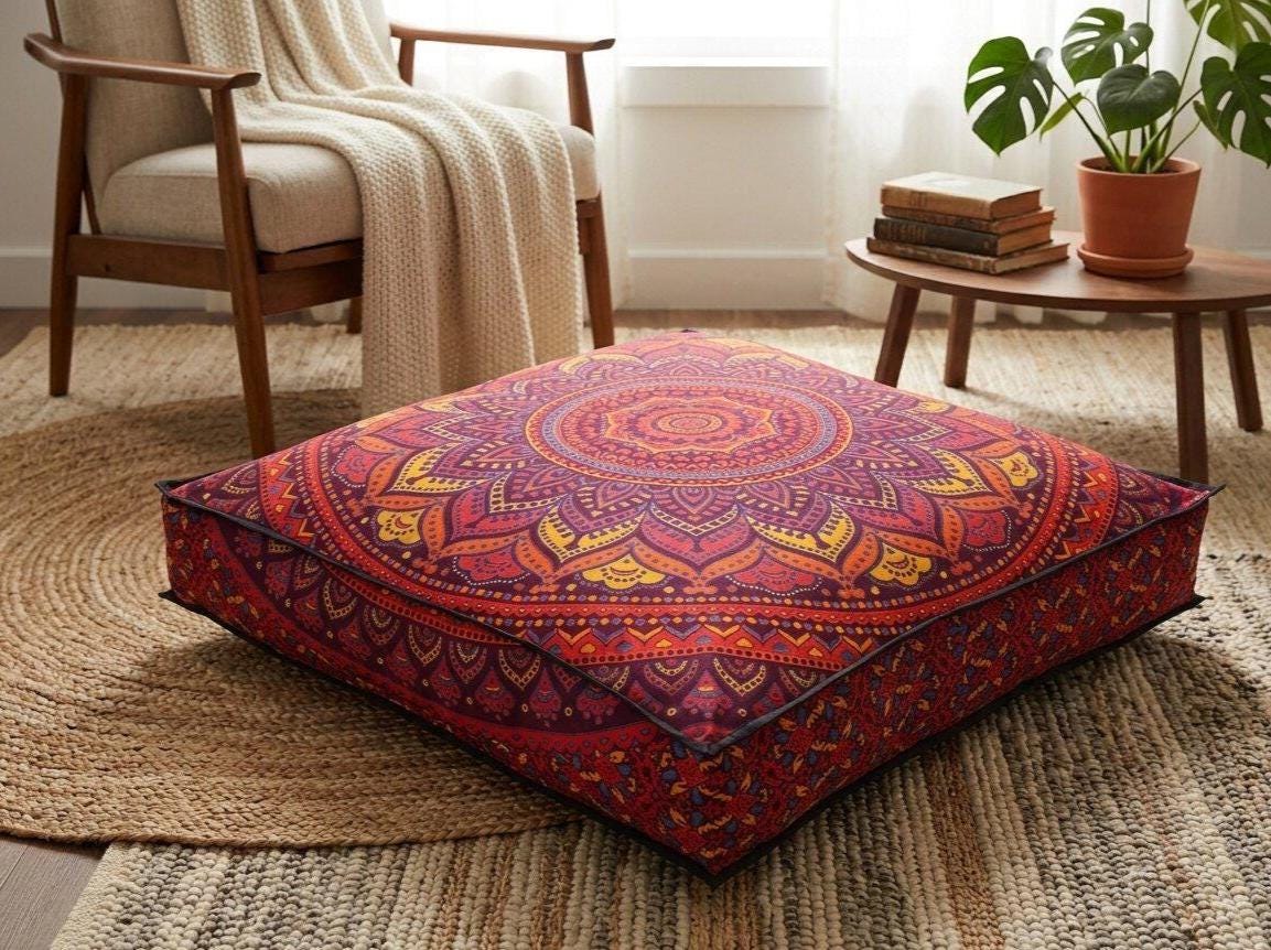 Vintage Square Floor Cushion - Etsy