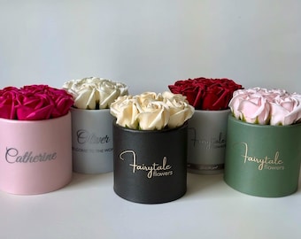 FOREVER ROSE Collectie: Eeuwige bloem in gepersonaliseerde doos - Ideaal cadeau voor moeders en geliefde vrouwen, symbool van eeuwige liefde