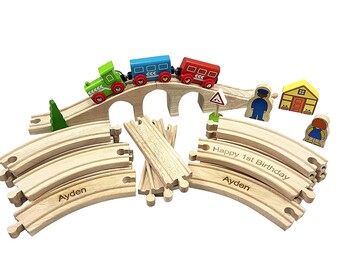 traditional wooden train set