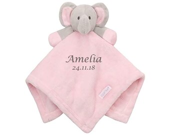 Hoolaroo Personalised Embroidered Blue Peter Rabbit Large Comforter Soft Baby