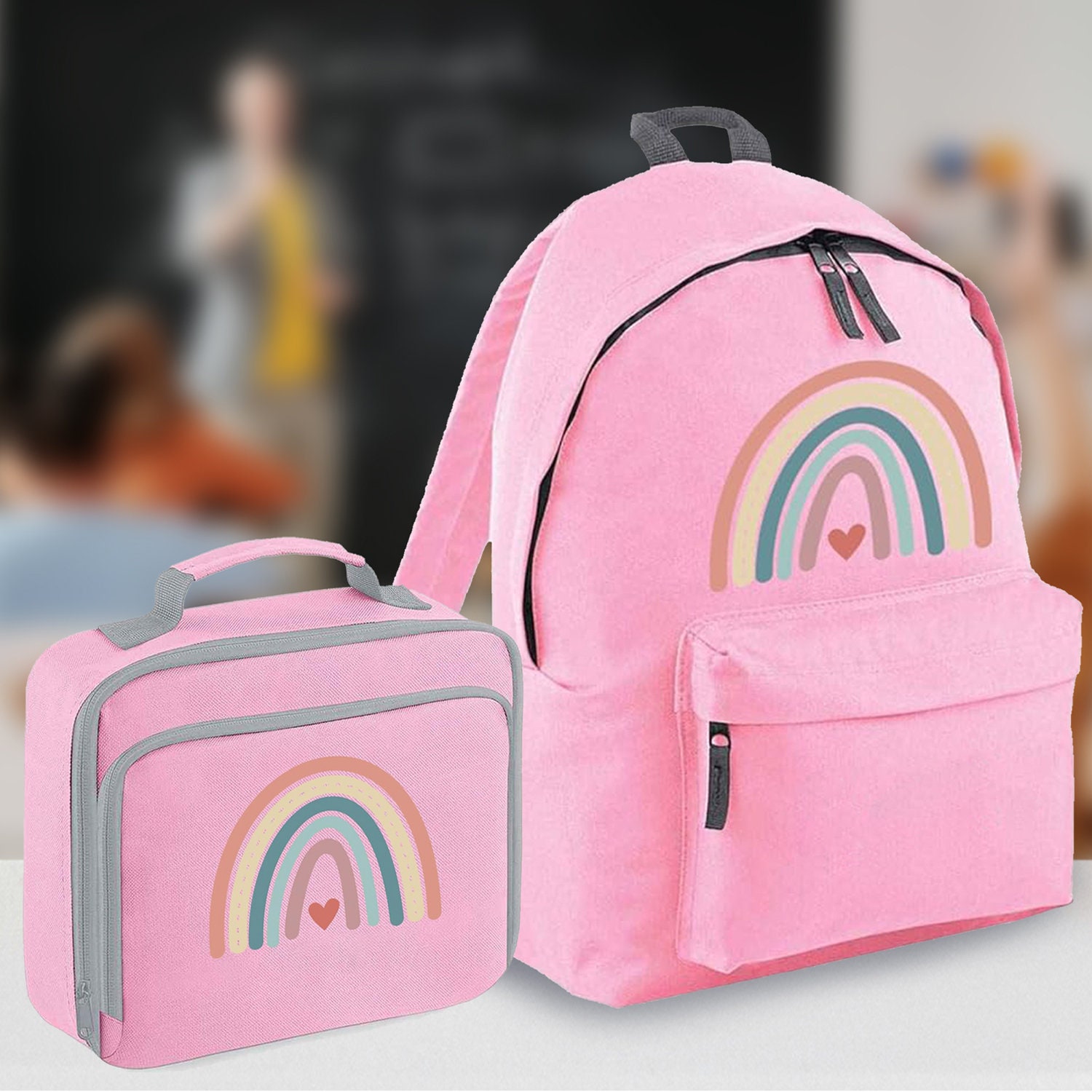 Goldwheat Canvas Print Backpack Cute Teen Backpacks For Girls School Bag With Lunch Bag Price In UAE | Amazon UAE