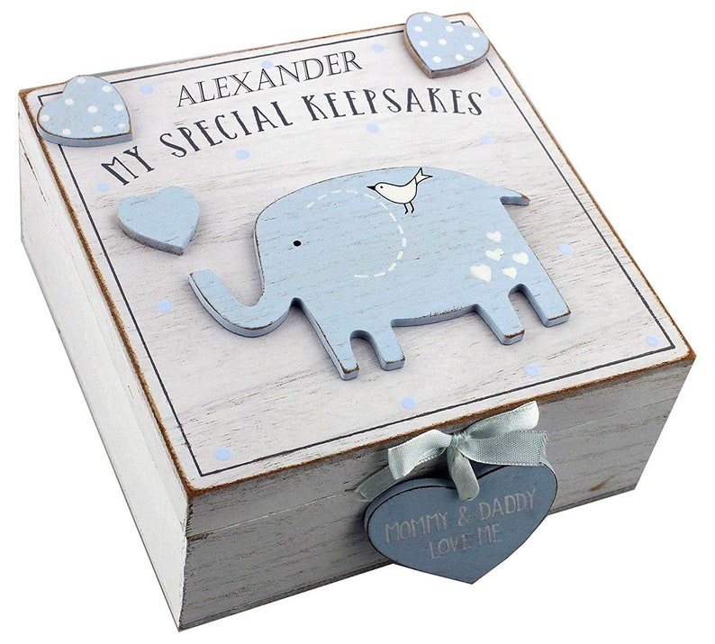 Personalised Engraved Baby Keepsake Box Vintage Wooden Etsy UK