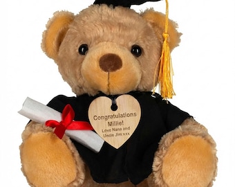 Hoolaroo Personalised Graduation Gift Teddy Bear Class of 2026 Grad Bear Pupil Present