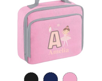 Personalised Lunch Bag for Kids Girls Insulated School Name