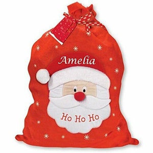 Personalised Embroidered Large Santa Sack, Christmas Gift Sack Hohoho Xmas Sack Santa Bag Red Drawstring Present Sack image 5