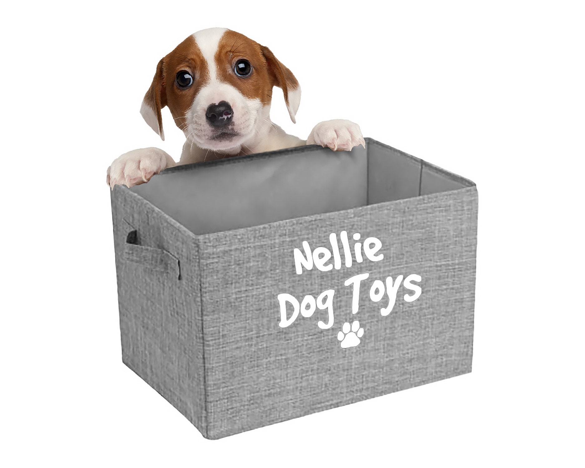 Personalised Dog Storage Box Crate for Dog Toys With Name Puppy