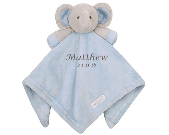 Embroidered Blue Elephant Comforter 