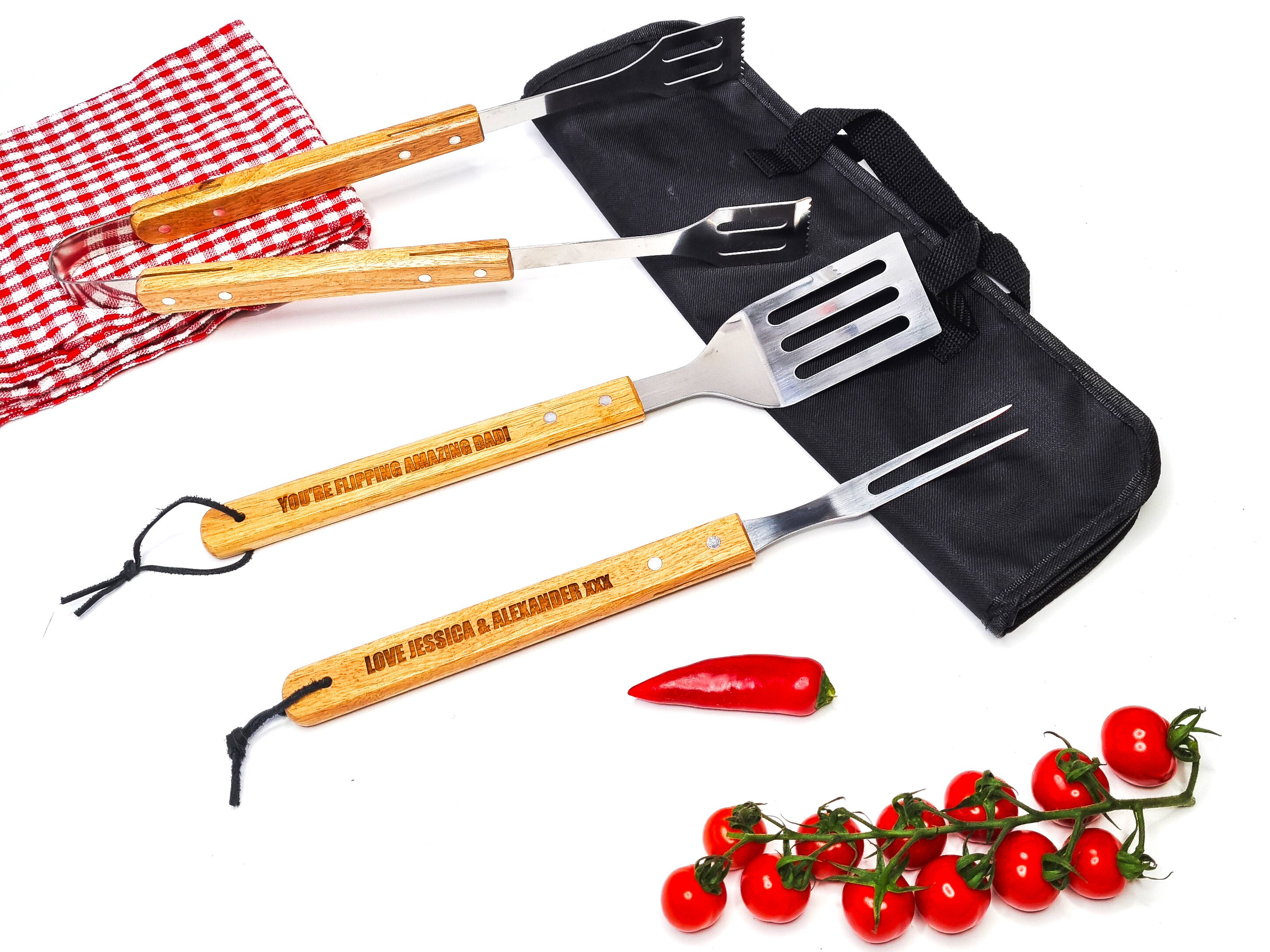 BBQ Tools Personalised gift Set 9PCS Dad Grandad Mum Grandma Men Garden Party BBQ Tools Personalised gift Set 9PCS Dad Grandad Mum Grandma Men Garden Party