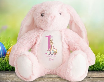 My 1st Easter Bunny Teddy Bear Baby Girl My First Easter New Baby Gift Rabbit Present Keepsake Present Gift Set Pink