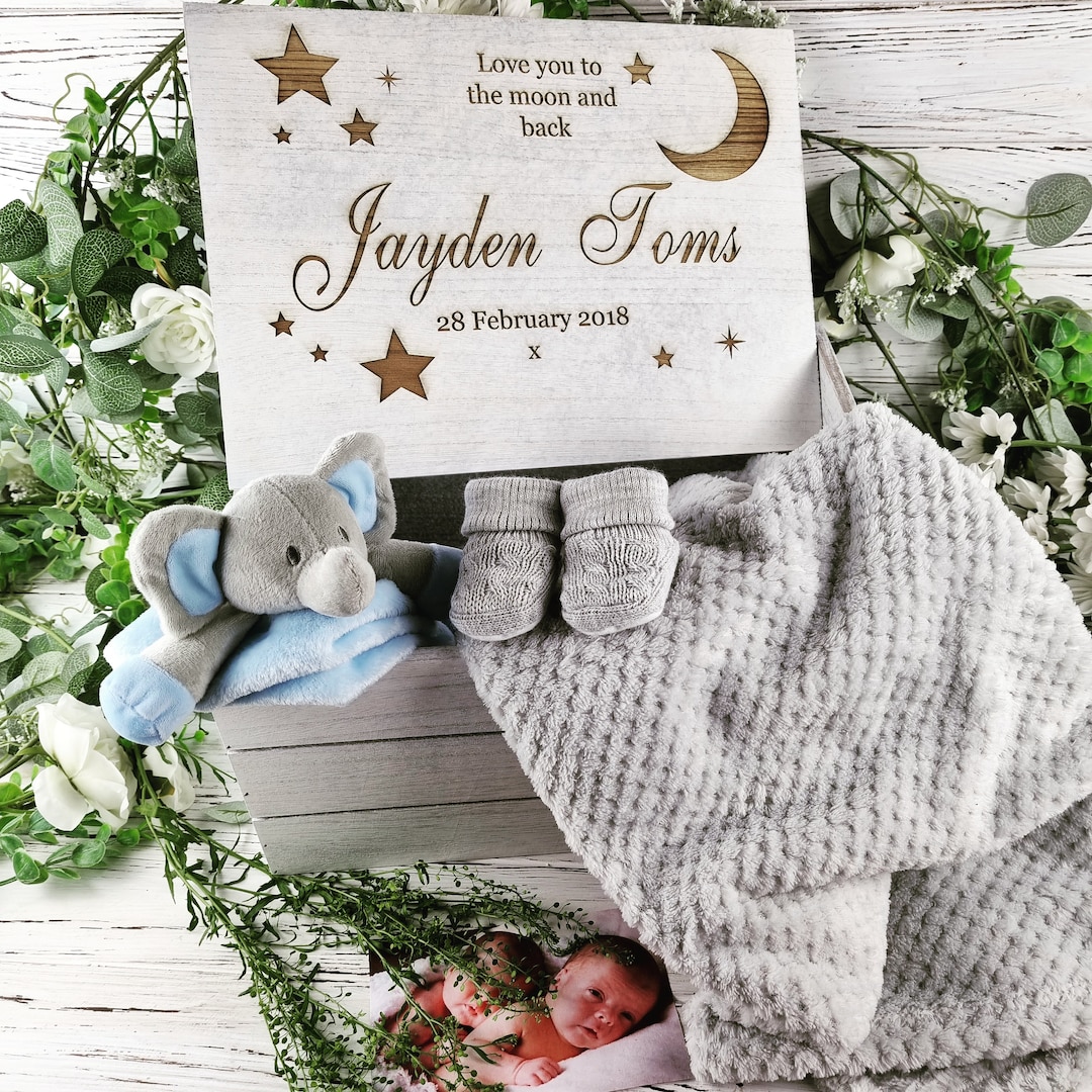 Personalised Baby Keepsake Box Wooden Personalised Baby Memory Box ...