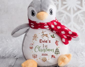 Personalised Baby’s First Christmas Penguin Teddy Gift My 1st Christmas 2026