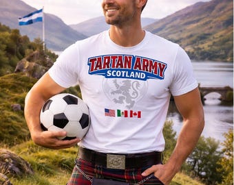 Tartan Army Scotland Football T shirt USA Cup football Tournament Of the World 2026 Tshirt Kids Adult Unisex