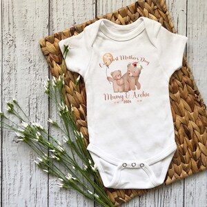 Personalised BabyGrow 1st Mothers Day Together Baby Bears Mummy Design Newborn, 0-12 Months Vest afbeelding 4