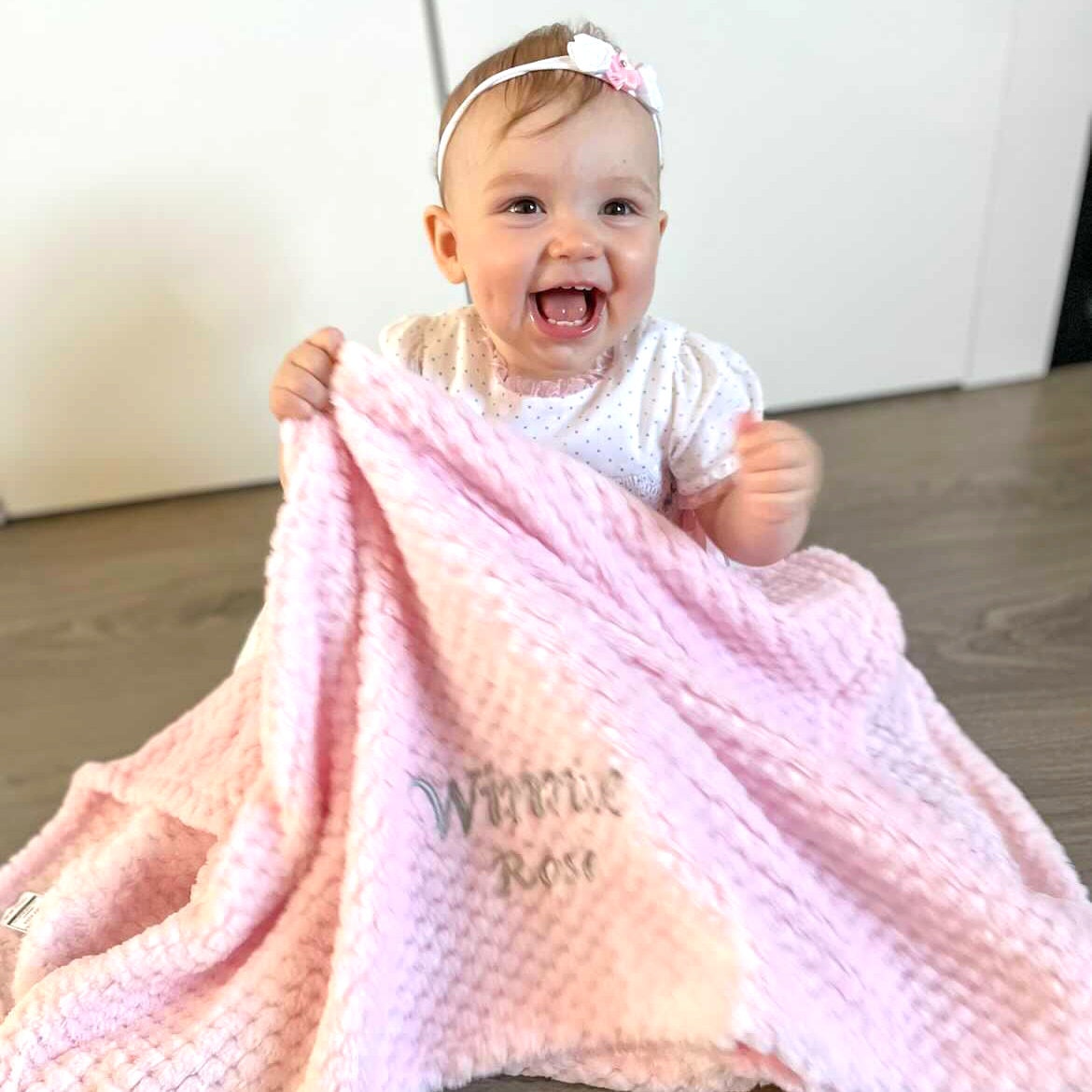 Personalised Embroidered Baby Blanket Fleece Waffle Blanket Etsy UK