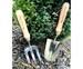Personalised Garden Tools Engraved Gardening Gift Set Hand Trowel and Fork, Dad Gifts Retirement Present Allotment 50th 60th 70th Mum Nana