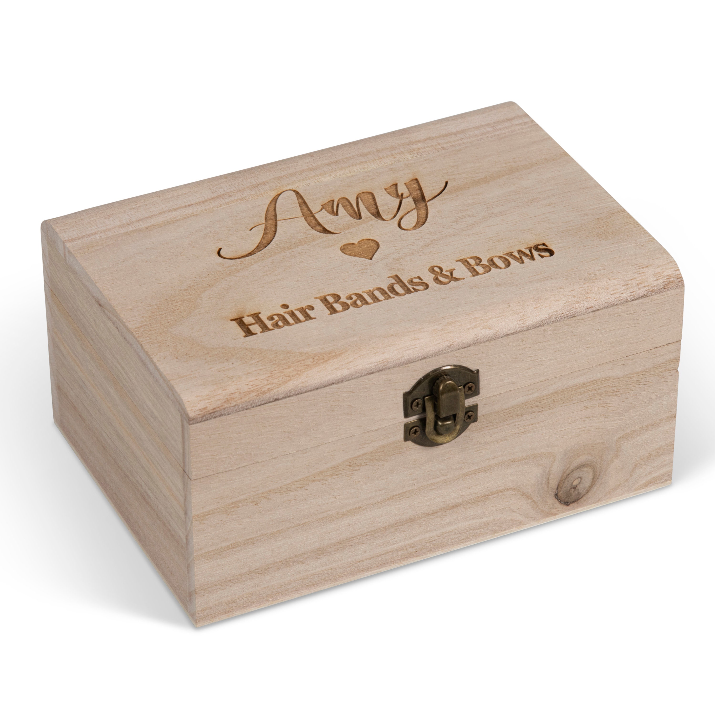 Personalised Engraved Wooden Keepsake Trinket Gift Box Heart Design ...