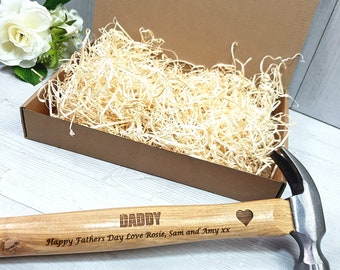 Personalised Father's Day Hammer Dad Gift Daddy Engraved Fathers Papa Special Birthday Tool For Grandpa Grandad Present Claw From Daughter