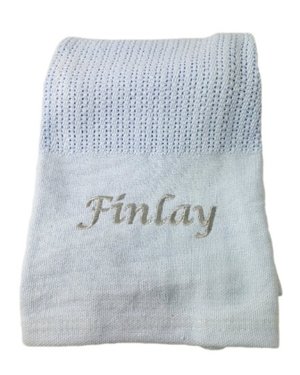 Personalised Cellular Blanket Newborn Gift New Baby Blankets Etsy