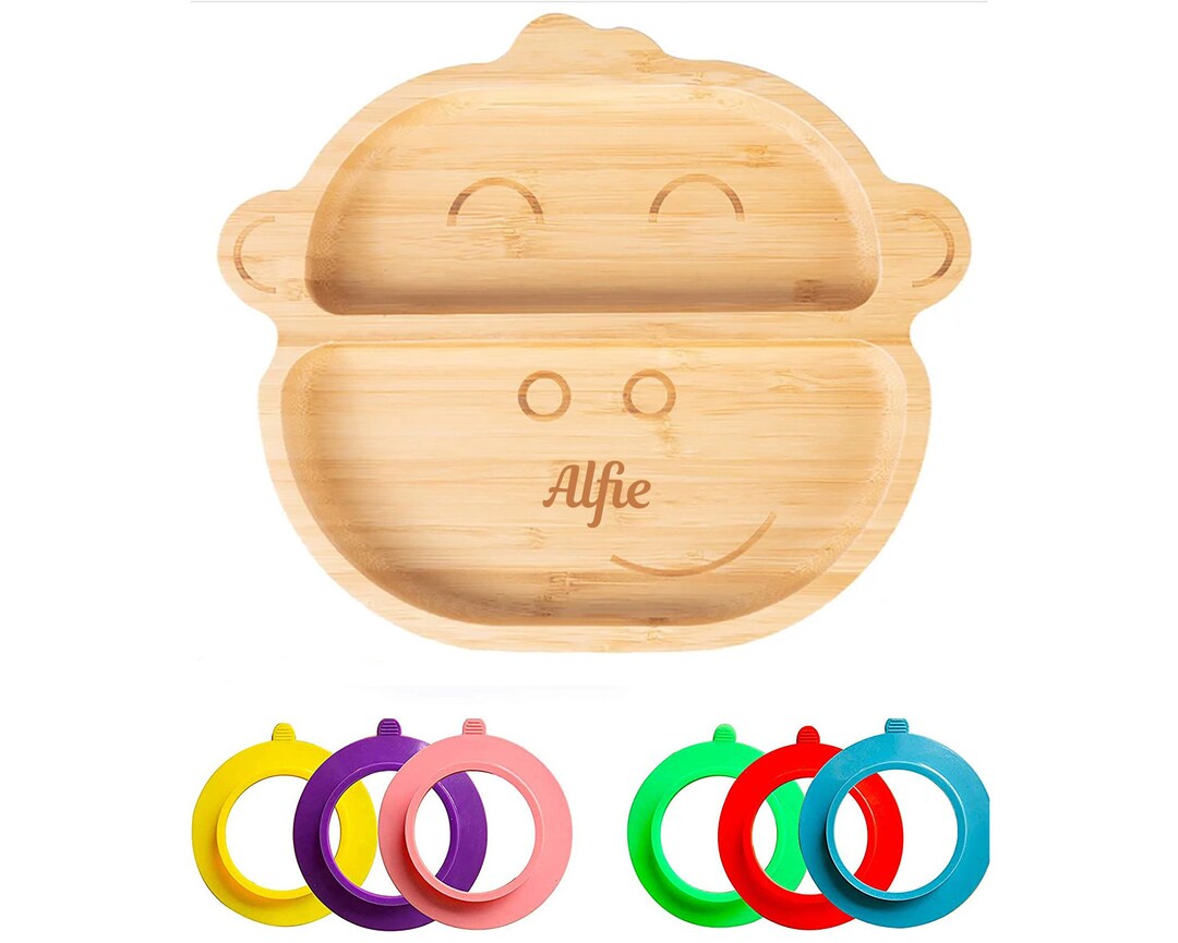 Personalised Baby Plate Bamboo Bamboo Plates With Suction Etsy UK