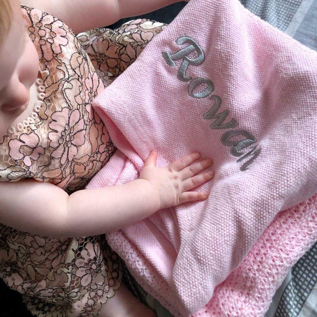 Personalised Cellular Blanket Newborn Gift New Baby Blankets Etsy UK
