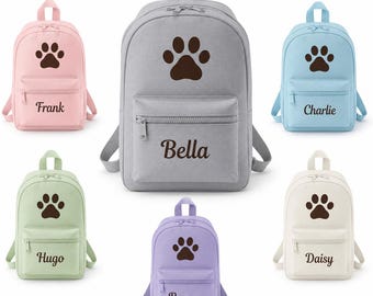 Personalised Dog Walking Rucksack, Custom Name Pet Backpack 35x23cm, Doggy Daycare Bag, Water-Resistant Dog Walk Travel Organiser