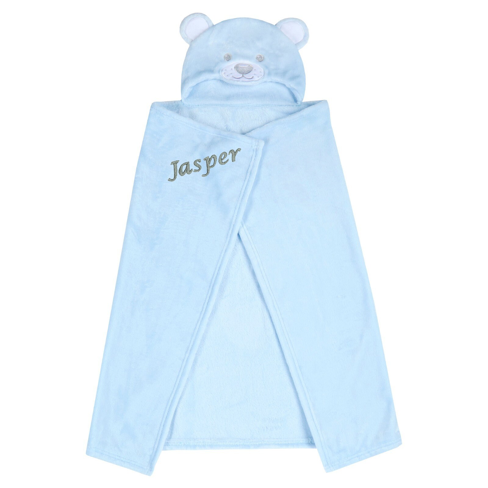 Personalised Baby Blanket With Hood Kids Hooded Blanket Blue Etsy UK