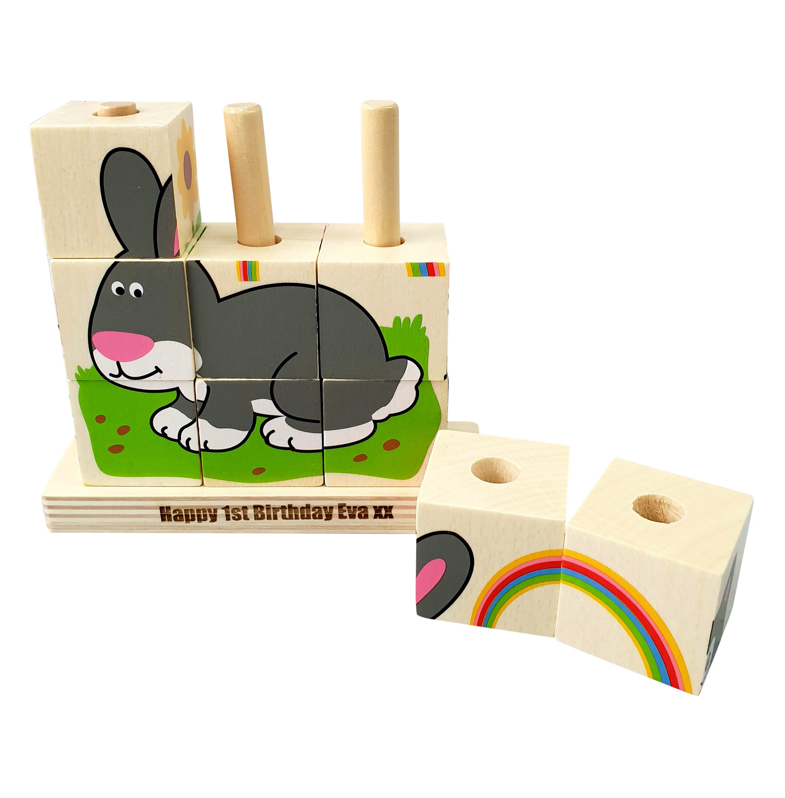 Personalised Wooden Puzzle Wooden Blocks Cube Puzzle Etsy UK