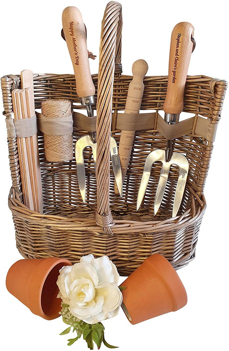 Personalised Gardening Tool Set Willow Trug Garden Gift Set Etsy UK