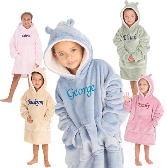 CityComfort Meisjes OverMaatd Deken Hoodie Kinderen Fleece Fluffy