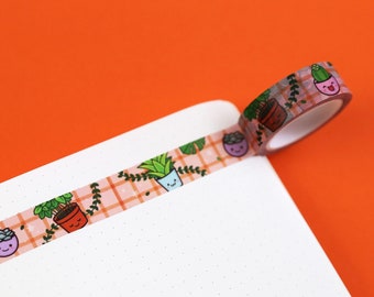 Plant Washi Tape, Cute Washi Tape, Plant Washi Tape, Cottagecore, Plant Stationery, Cottagecore Washi Tape