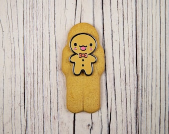 Gingerbread Enamel Pin, Cute Cottagecore Pin, Gingerbread Jewelry, Bakery Enamel Pin