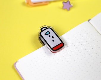 Low Social Battery Paper Clip | Cute Paper Clip | Binder Clip | Gifts under 10