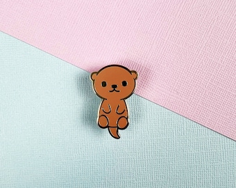 Otter Enamel Pin, Cute Otter Enamel Pin, Otter Pin, Cute Pin