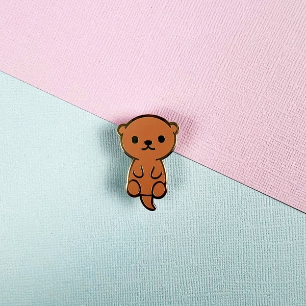 Otter Enamel Pin, Cute Otter Enamel Pin, Otter Pin, Cute Pin