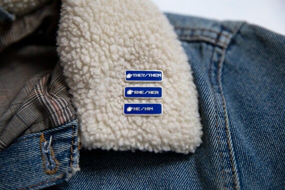 Pronoun Gaming Enamel Pin. He / Him She / Her They / Them. | Etsy