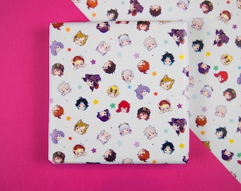 Genshin Impact Wrapping Paper, Genshin Impact Birthday, Anime Gift Wrap, Gaming Wrapping Paper, Anime Wrapping Paper