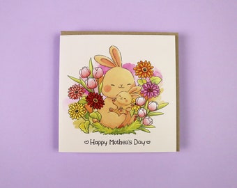 Bunny Mothers Day Card | Mother's Day | Card for Mums | Happy Mothers Day Card | Card for Grandma | Mum Card |