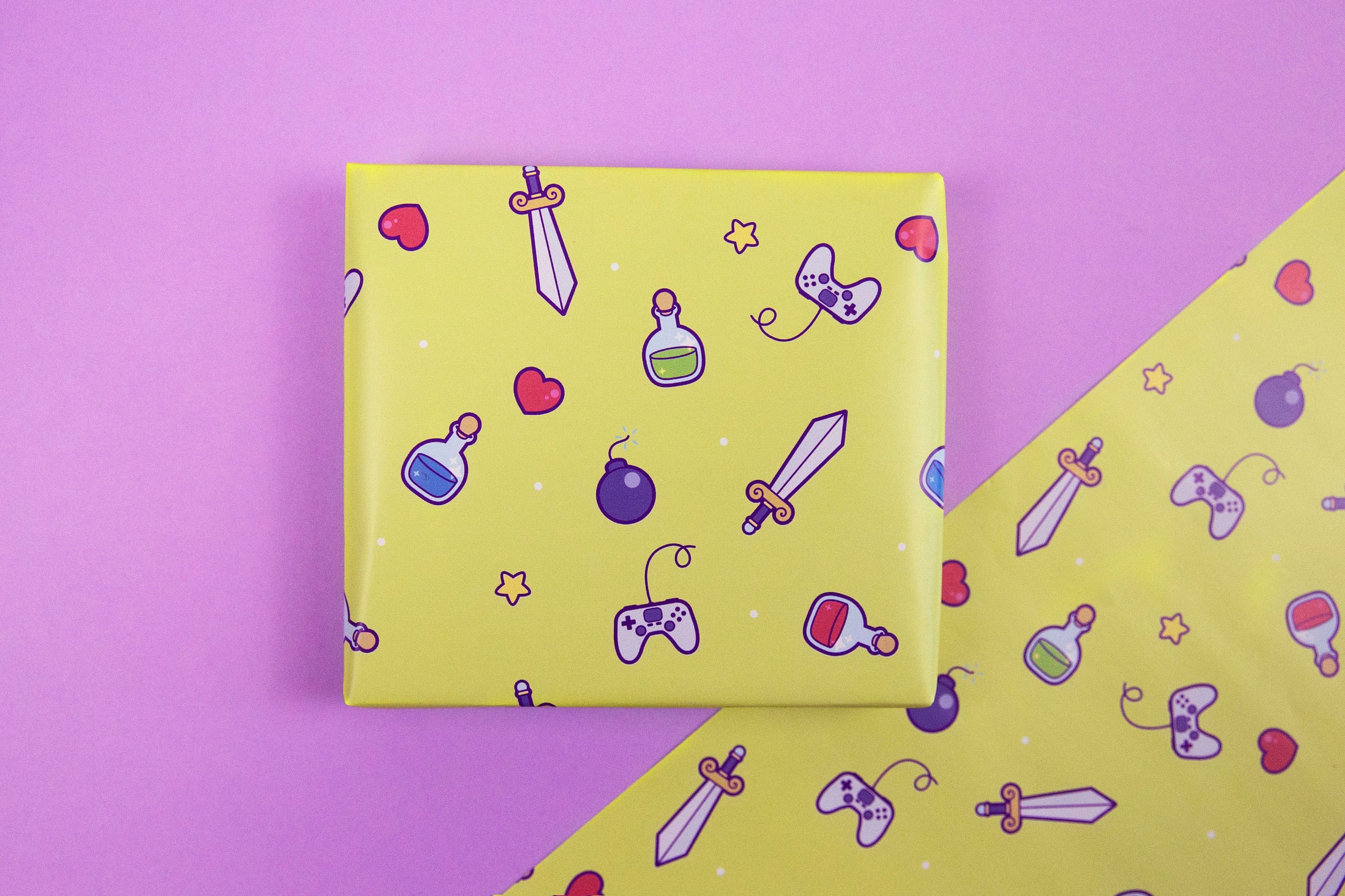 Videogame Wrapping Paper. Anime Wrapping Paper. Zelda Wrapping Etsy UK