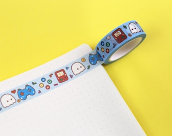 Videogame Washi Tape, Journal Stationery Tape, Cute Packaging Tape, Gaming Stationery