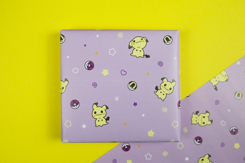 Cute Monster Wrapping Paper Gaming Gift Wrap Cute Wrapping Paper Gifts for Gamers image 1