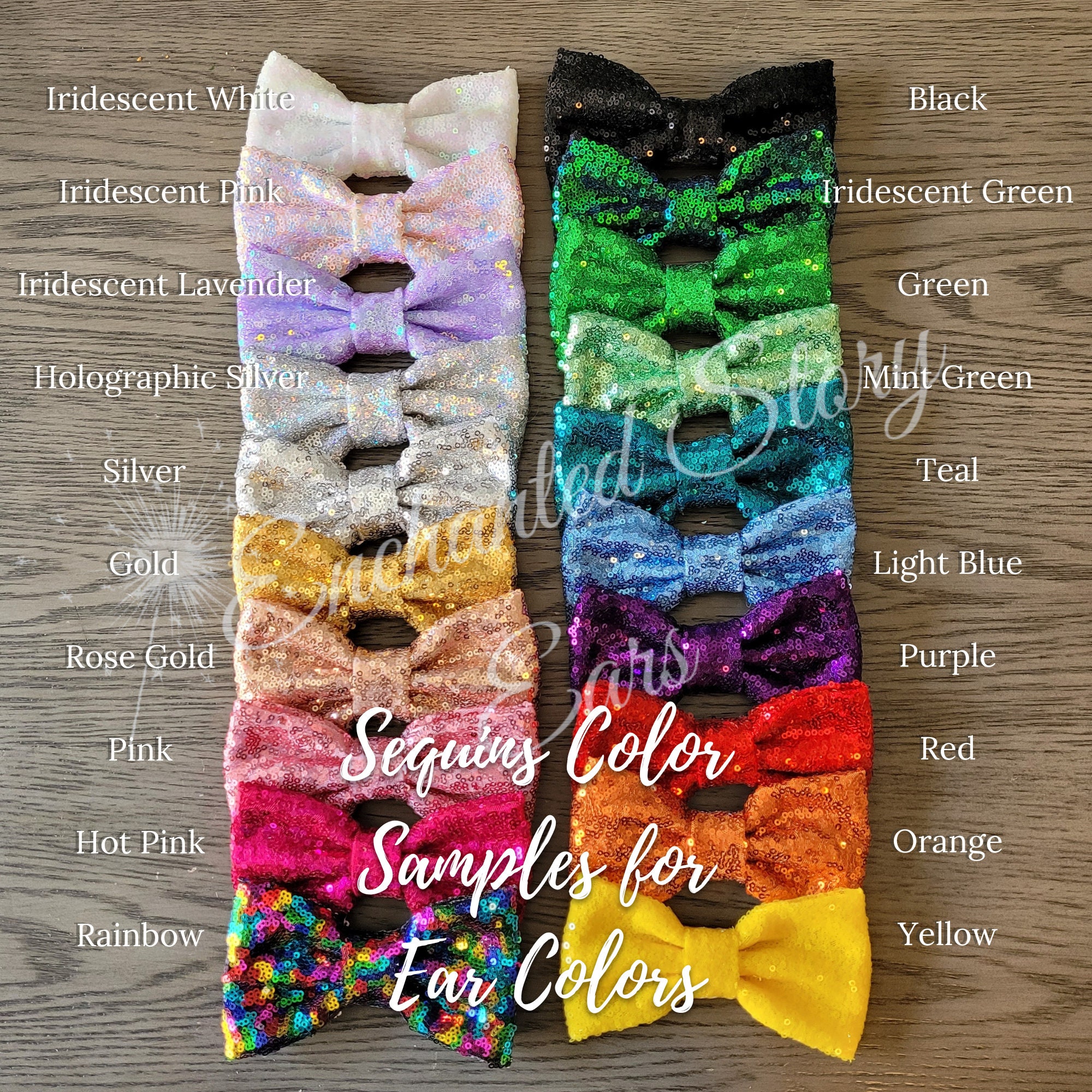 Assorted Sequin & Themed Mouse Ear Headbands - Colorful Collection ?Sequin Gem Ears! ? Here main image 2