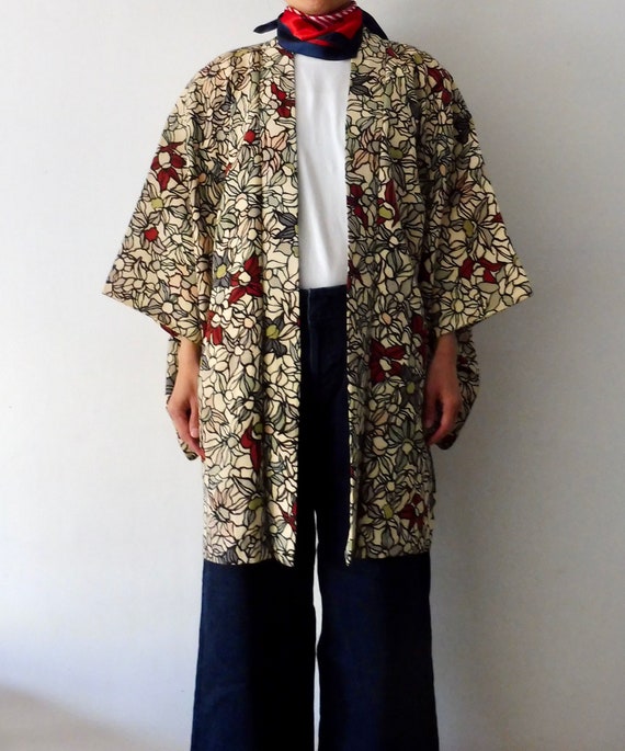 Haori long retro, Vintage long haori, Haori retro