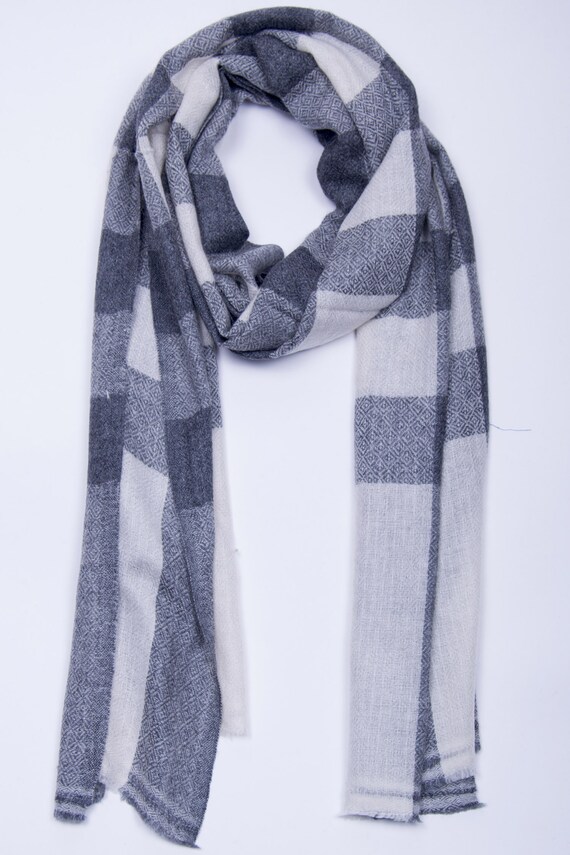 Check Pattern Handmade Quality Cashmere Stole/scarf/shawl G1 Check Pattern Handmade Quality Cashmere Stole/scarf/shawl G1