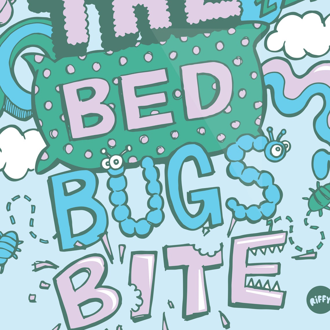 Don't Let The Bed Bugs Bite Print Black Country Prints | Etsy