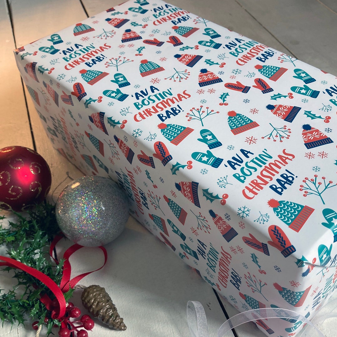 Black Country Christmas Wrapping Paper Etsy